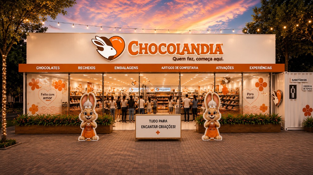 Festival do Chocolate 2026 terá apoio completo da Chocolândia com loja oficial, oficinas gratuitas e muito mais
