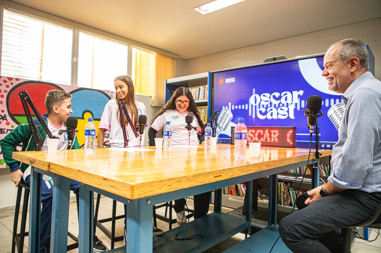 Podcast da EMEFM Oscar Niemeyer recebe o prefeito de São Caetano