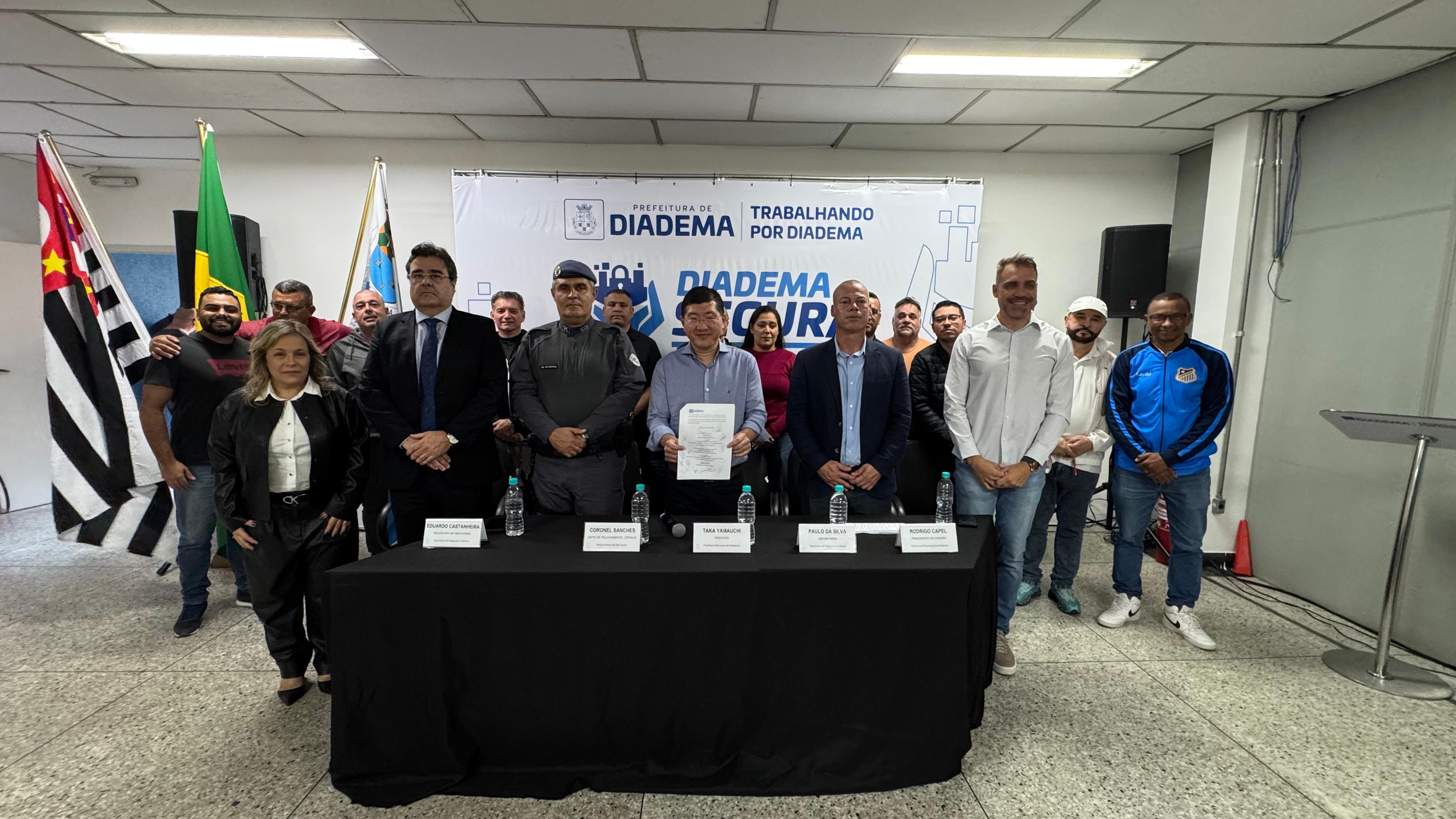 Diadema fortalece segurança com assinatura de Termo de Cooperação entre forças policiais