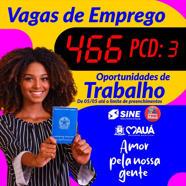  466 vagas de emprego estão cadastradas na Casa do Trabalhador de Mauá