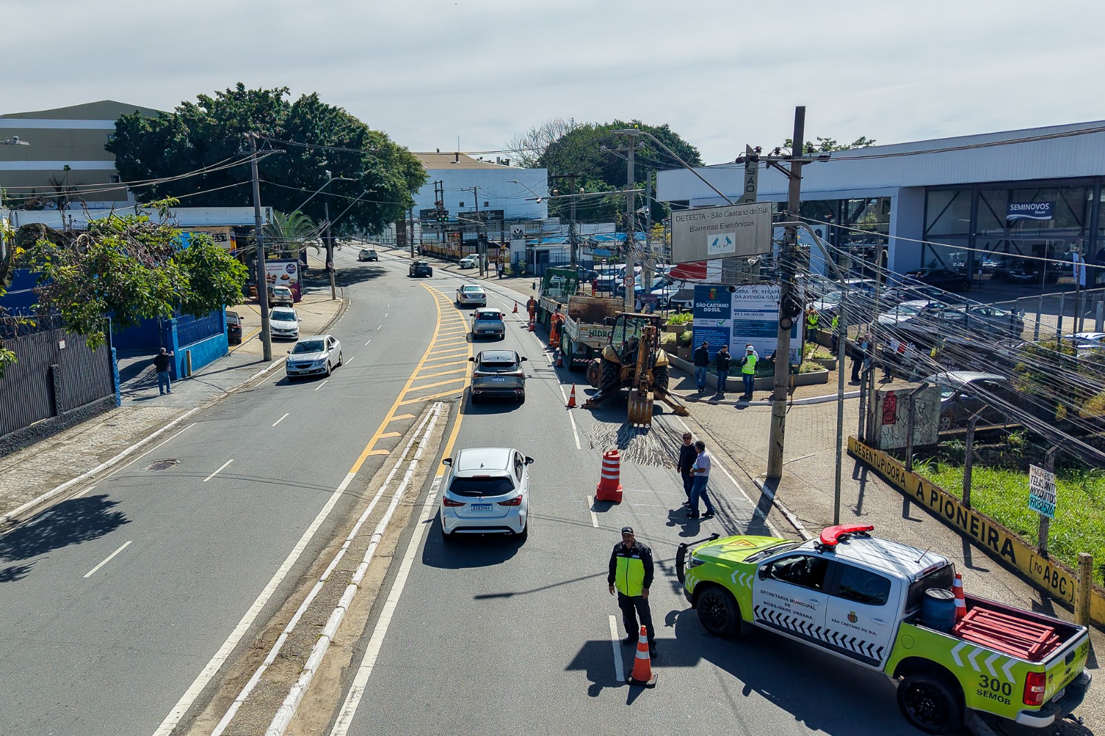 Prefeitura de São Caetano inicia recapeamento do trecho de mão única da Avenida Goiás