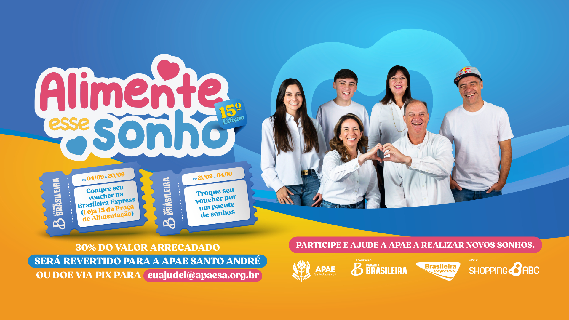 Shopping ABC recebe 15ª edição da campanha Alimente Esse Sonho em apoio à APAE Santo André