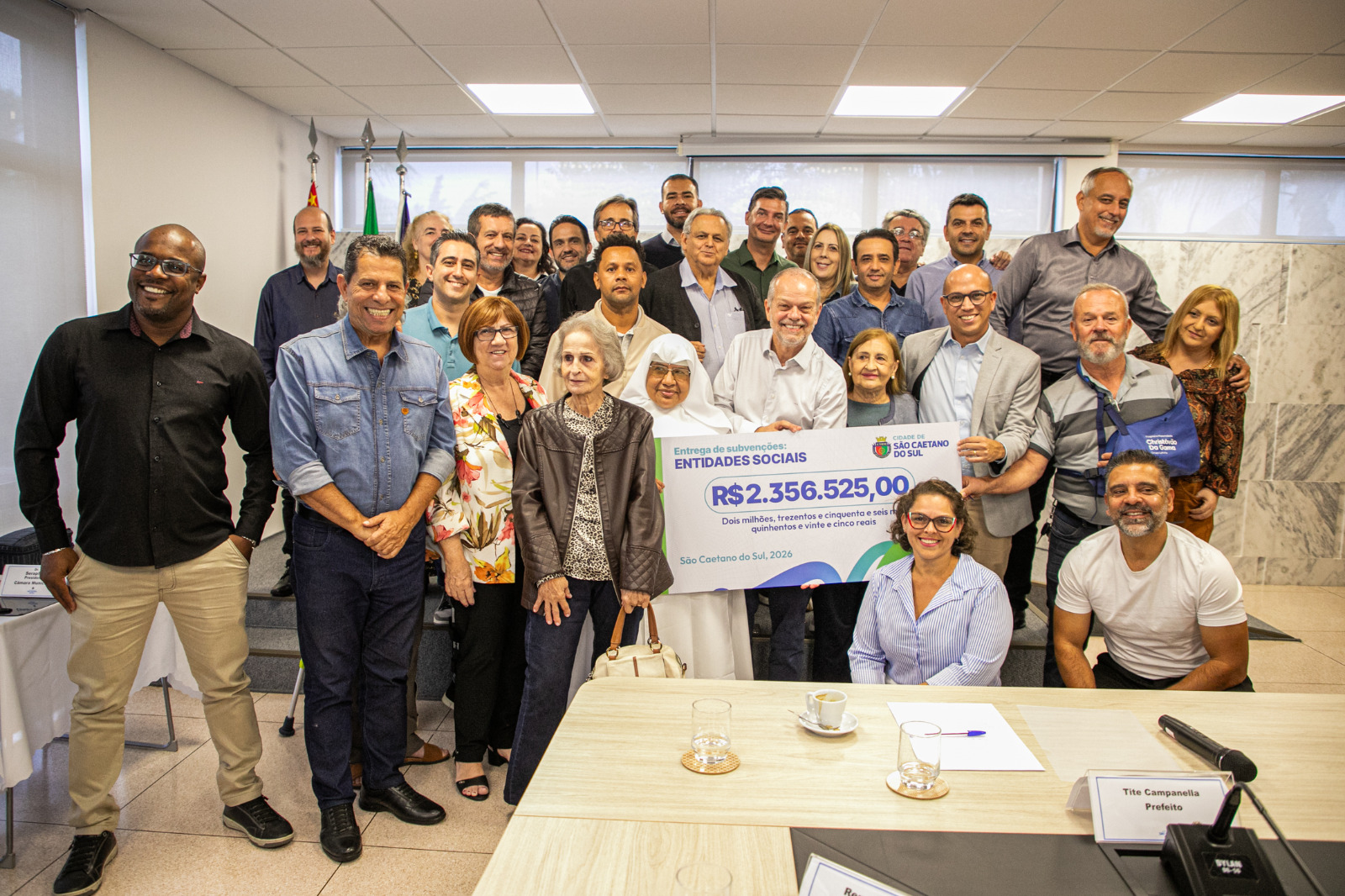 Prefeitura de São Caetano entrega subvenções a 14 entidades do Terceiro Setor