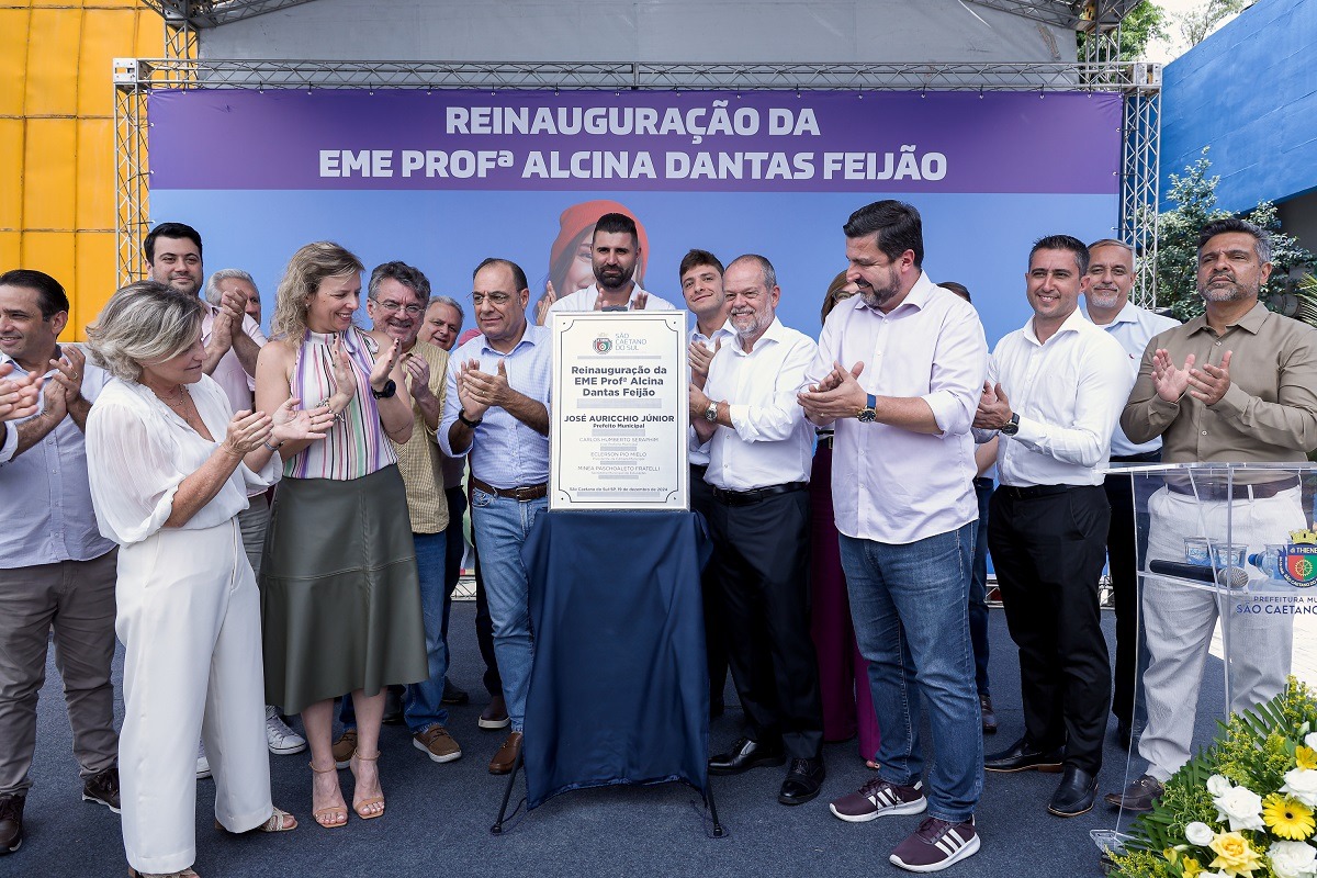 Prefeitura de São Caetano reinaugura EME Professora Alcina Dantas Feijão após obras de revitalização