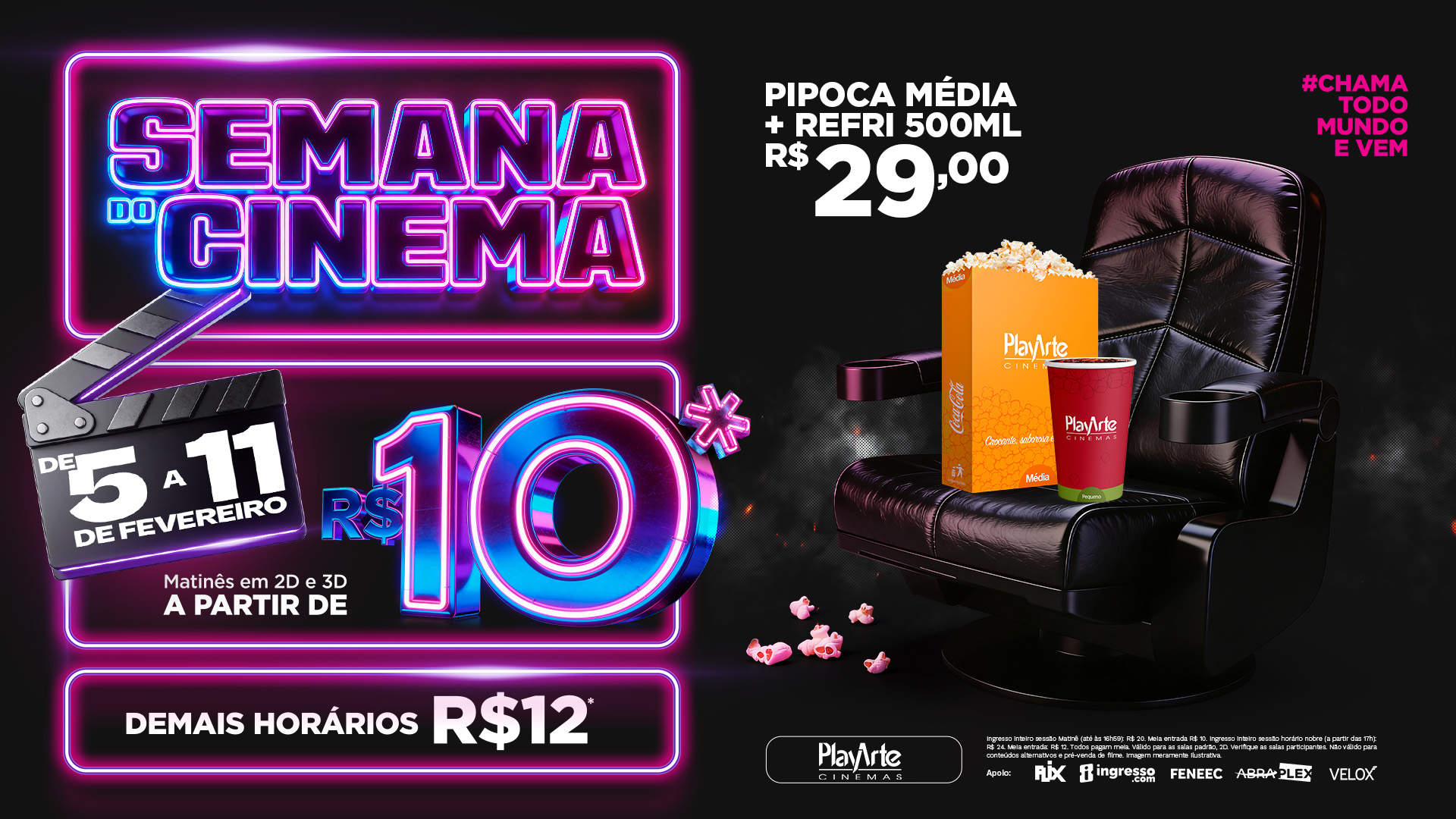 Semana do Cinema na Playarte oferece ingressos a partir de R$10 aos visitantes do Shopping ABC
