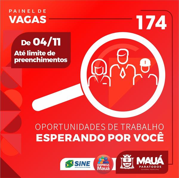 Sine de Mauá registra 174 oportunidades de emprego